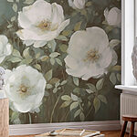 Wall murals Painting of white flowers