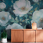 Wall murals Painting of white flowers