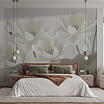 Wall murals Group of white flowers