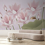 Wall murals Group of pink flowers
