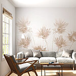 Wall murals Group of flowers on a white background