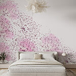 Wall murals Pink flowers with purple spots