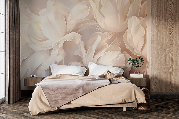 Wall murals Wall murals Soft petals whispering in harmony (SKU: w02530)