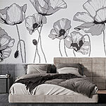 Wall murals Group of flowers with buds