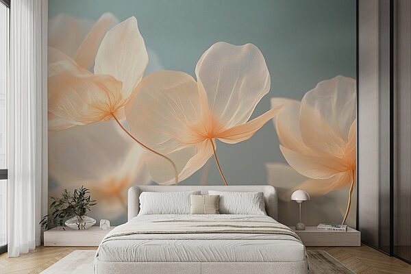 Delicate petals dancing in the breeze Wall murals Delicate petals dancing in the breeze