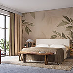 Wall murals Tranquil leaves on a soft background