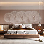 Wall murals Group of dandelions