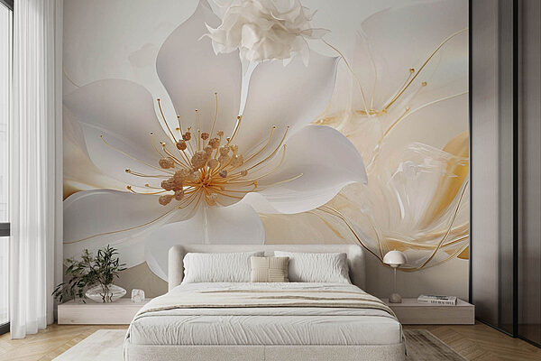 Delicate flower with elegant details Wall murals Delicate flower with elegant details