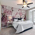 Wall murals Floral patterns in soft pastels