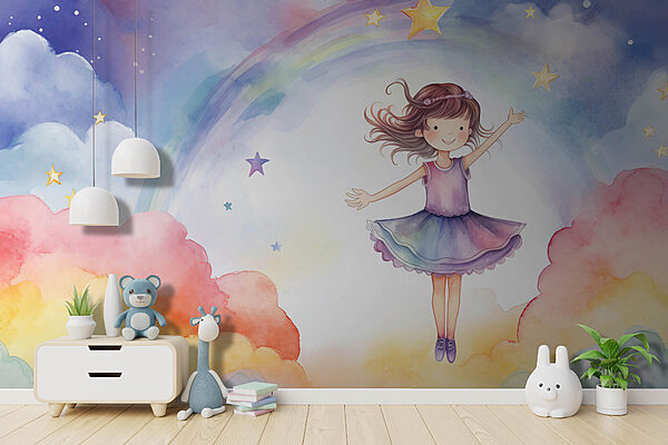 Girl in a dress Wall murals Girl in a dress