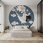 Wall murals Bird on a tree branch