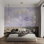 Wall murals Delicate flower in soft hues.