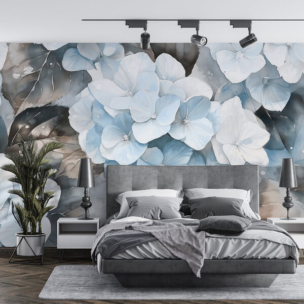 Delicate blooms in soft hues Wall murals Delicate blooms in soft hues