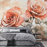Wall murals Painting of two roses