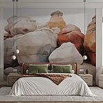 Wall murals Group of large rocks in the sand