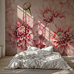 Wall murals Group of pink flowers
