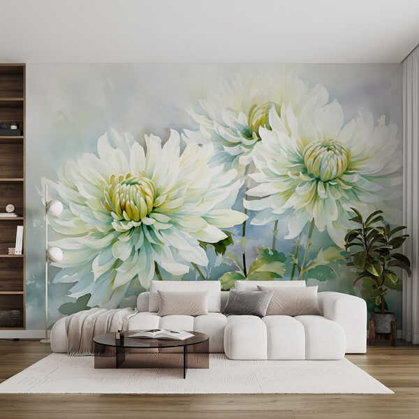 Beautiful blooms in soft hues Wall murals Beautiful blooms in soft hues