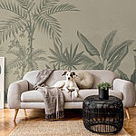 Wall murals Wallpaper with plants and leaves
