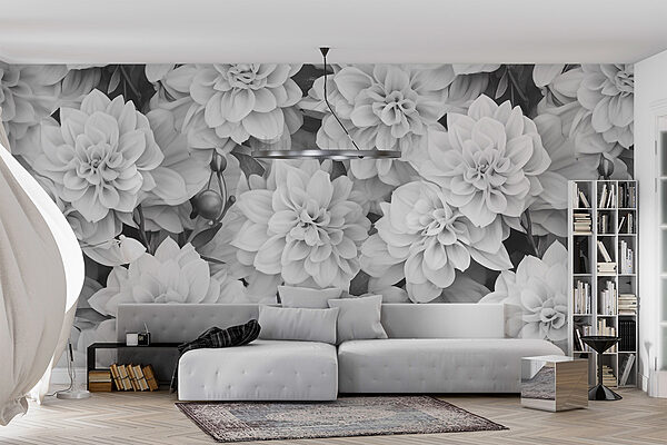 Group of white flowers Wall murals Group of white flowers