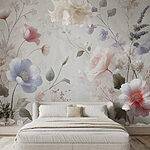 Wall murals Delicate blooms in soft hues.