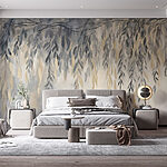 Wall murals Painting of a tree branch