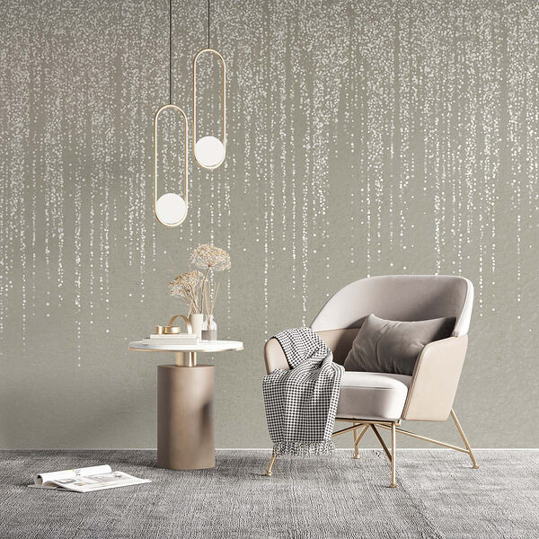 Wall mural White specks on a grey surface