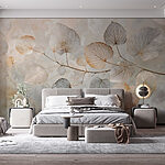 Wall murals Branch with leaves on it