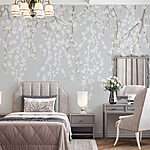 Wall murals White flowers on a tree branch