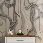 Wall murals Abstract forms in neutral tones.
