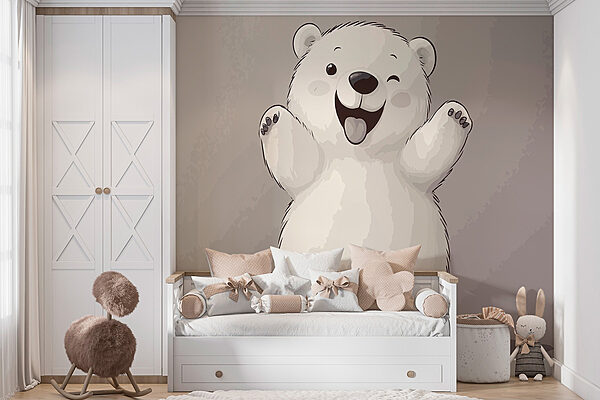 Cartoon of a polar bear Wall murals Cartoon of a polar bear