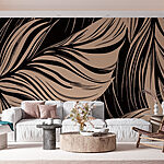 Wall murals Flowing lines of elegant foliage.