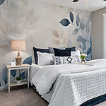 Wall murals Soft leaves on a gentle backdrop