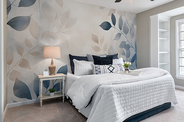 Soft leaves on a gentle backdrop Wall murals Soft leaves on a gentle backdrop