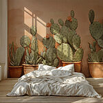 Wall murals Group of cactus in pots