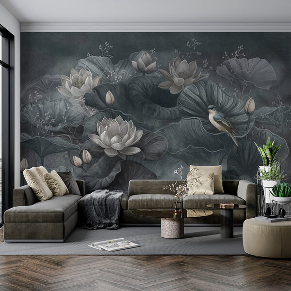 Wall mural Wall mural Bird on a plant (SKU: w02407)