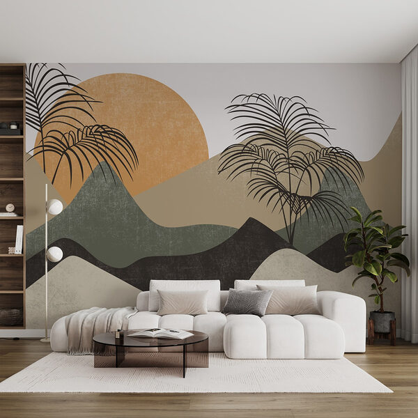 Palm trees and mountains Wall murals Palm trees and mountains