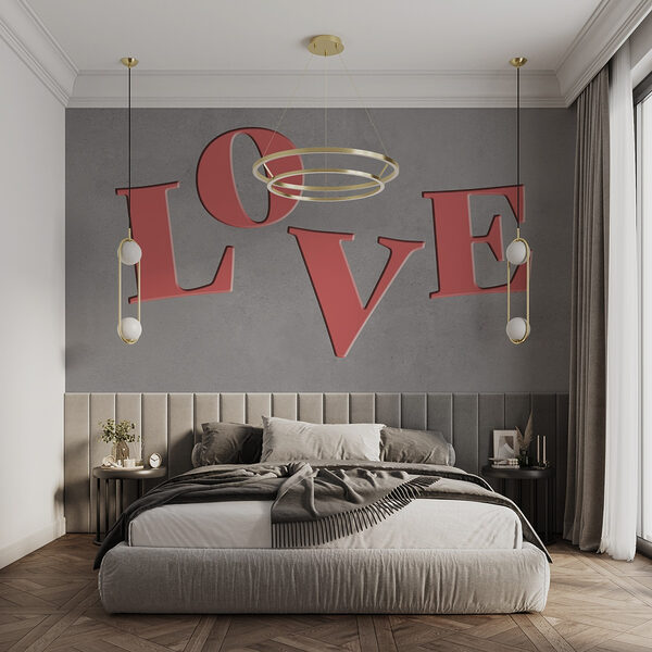 Love in bold, playful letters Wall murals Love in bold, playful letters