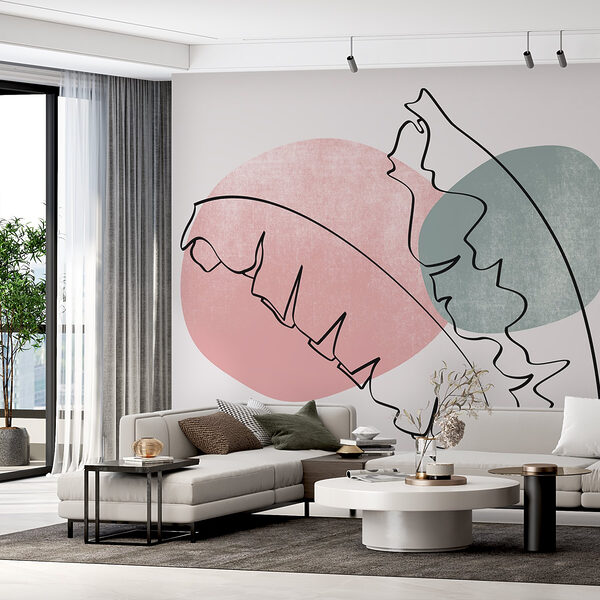 Drawing of a leaf Wall murals Drawing of a leaf