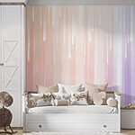 Wall murals Blurry image of a rainbow of light