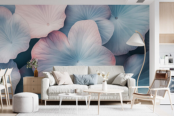 Soft pastel petals in gentle hues Wall murals Soft pastel petals in gentle hues