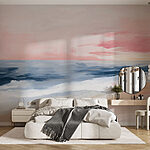 Wall murals Painting of a beach