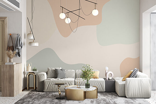 Colorful background with different shapes Wall murals Colorful background with different shapes