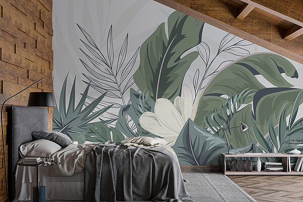 Natural foliage in harmony and balance Wall murals Natural foliage in harmony and balance