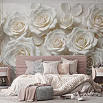 Wall murals Group of white roses
