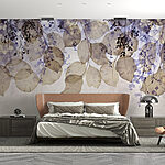 Wall murals Delicate leaves in soft hues