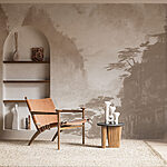 Wall murals Painting of trees and mountains