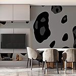 Wall murals Abstract pattern of dark shapes.