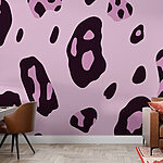 Wall murals Purple and black spotted pattern