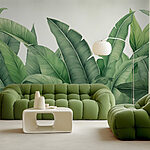 Wall murals Group of green leaves