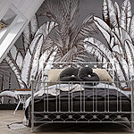 Wall murals Group of plants with different leaves